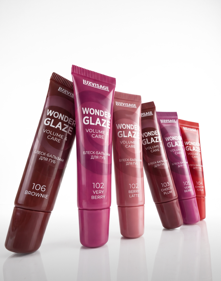 Блеск-бальзам для губ WONDER GLAZE volume & care