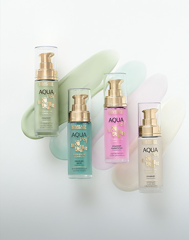 Праймер под макияж сияющий AQUA veil HYALURON COMPLEX glass skin с витамином Е